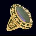 Corporate Fashion 10K Gold Ladies Ring W/ Oval Gemstone